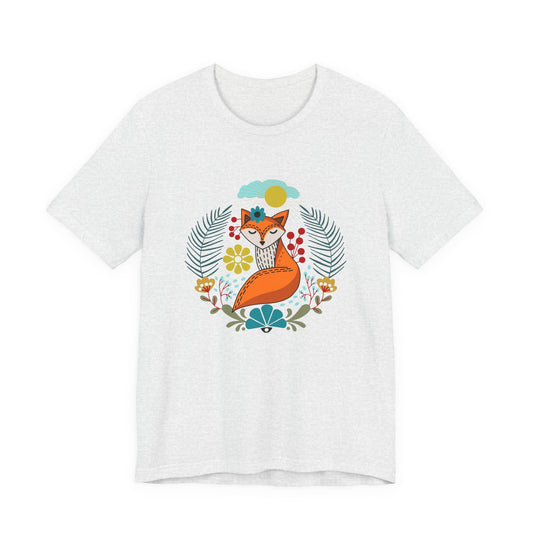 Fox Folk Art T-Shirt