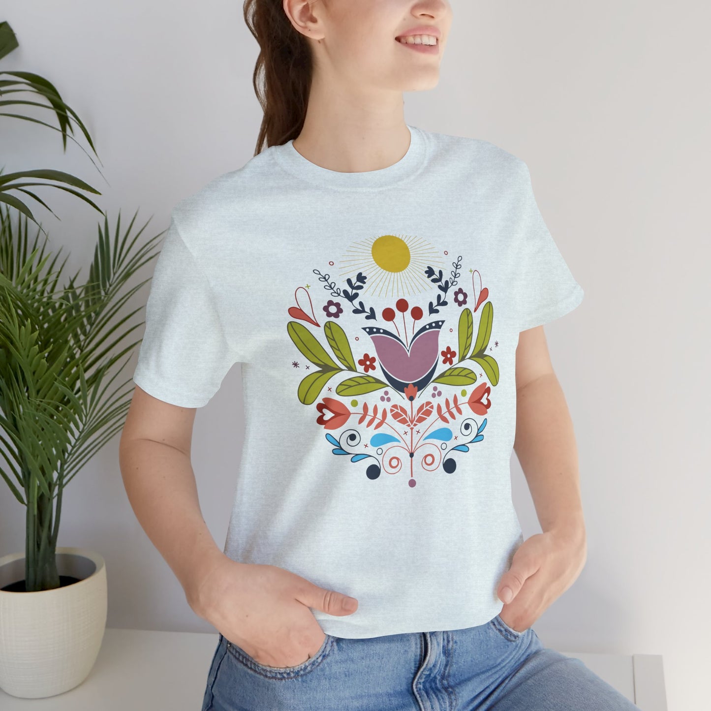 Floral Folk Art T‑Shirt