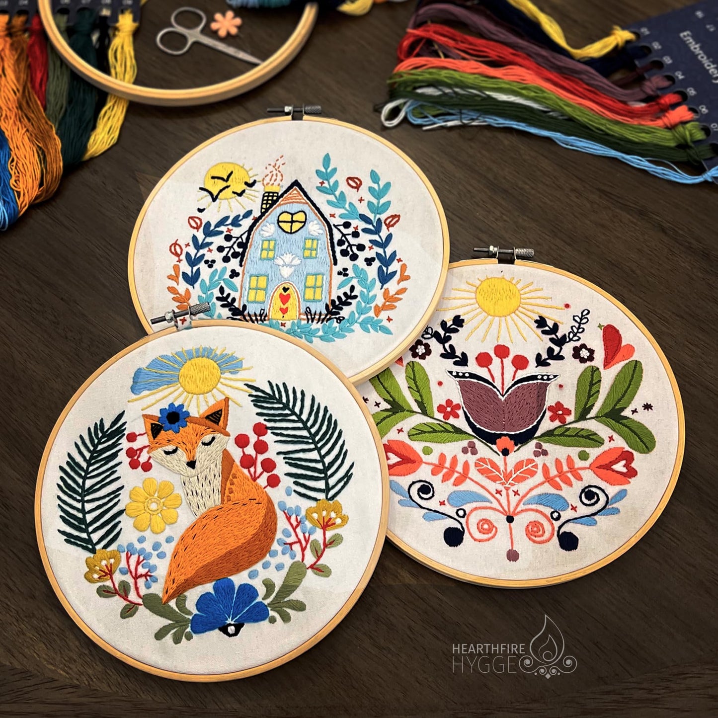 Scandinavian Folk Art Embroidery Kit