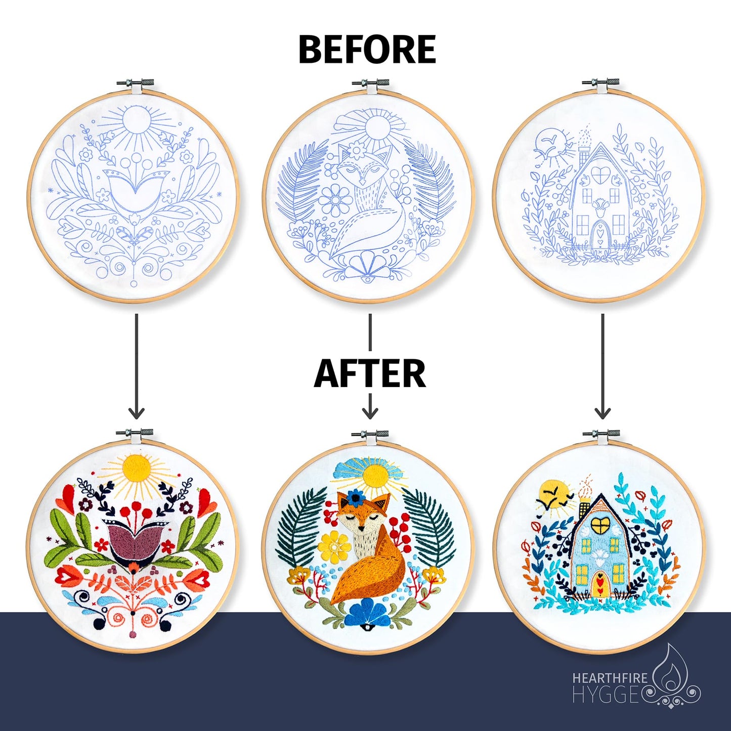 Scandinavian Folk Art Embroidery Kit