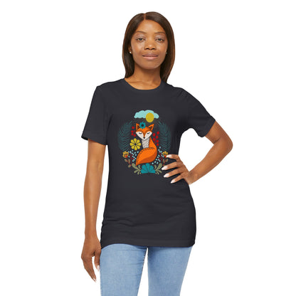 Fox Folk Art T-Shirt