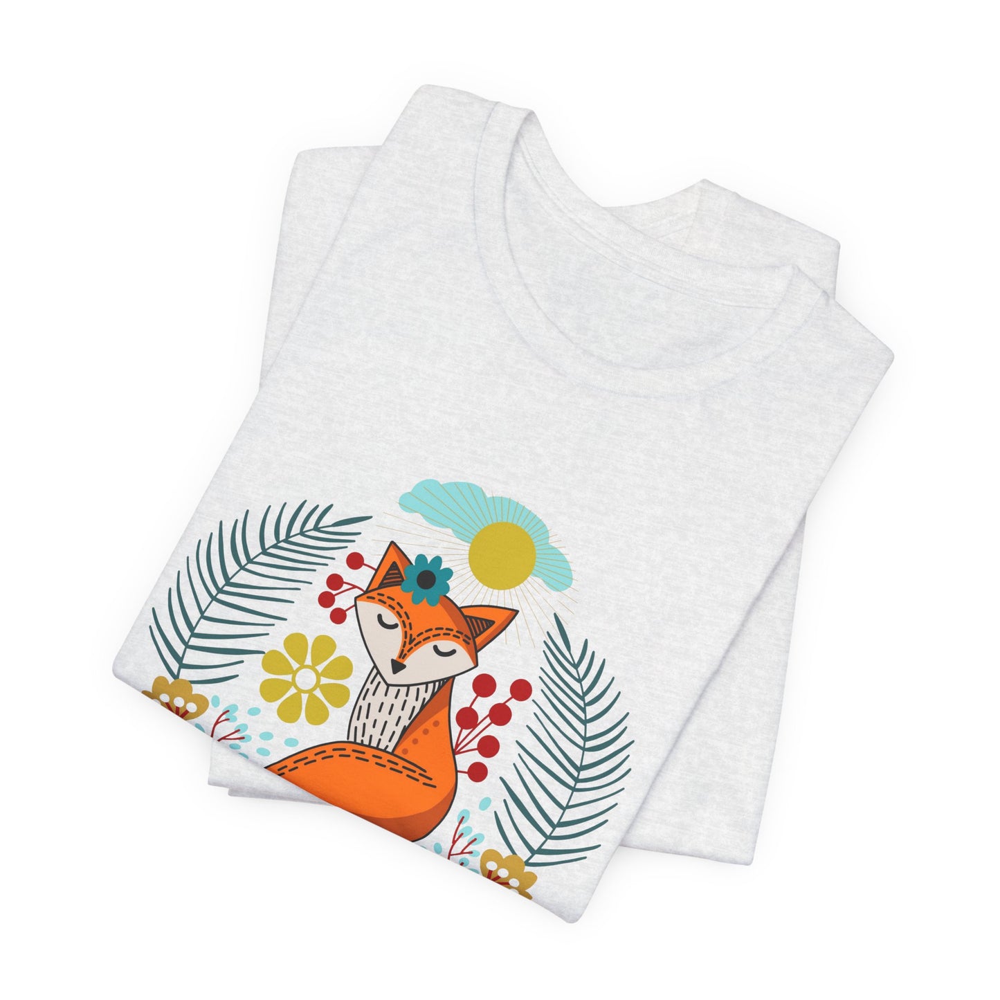 Fox Folk Art T-Shirt
