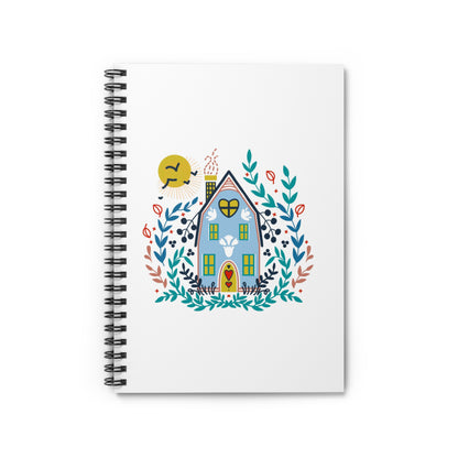 Folk Art Cottage Spiral Notebook