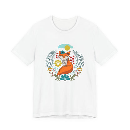 Fox Folk Art T-Shirt