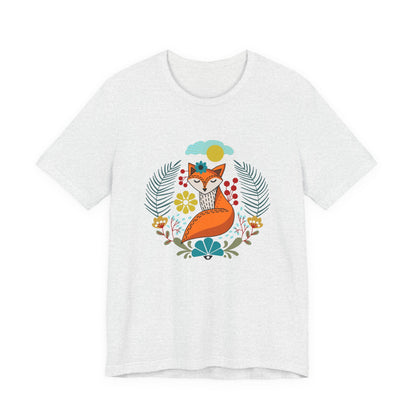 Fox Folk Art T-Shirt