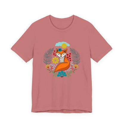 Fox Folk Art T-Shirt