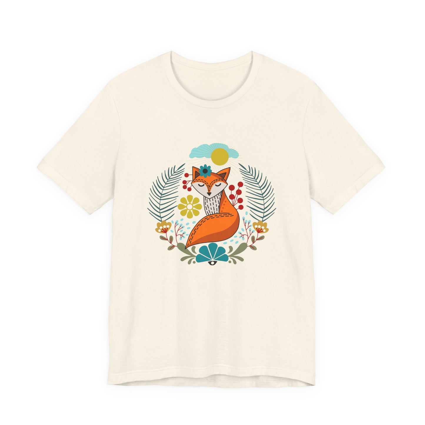Fox Folk Art T-Shirt