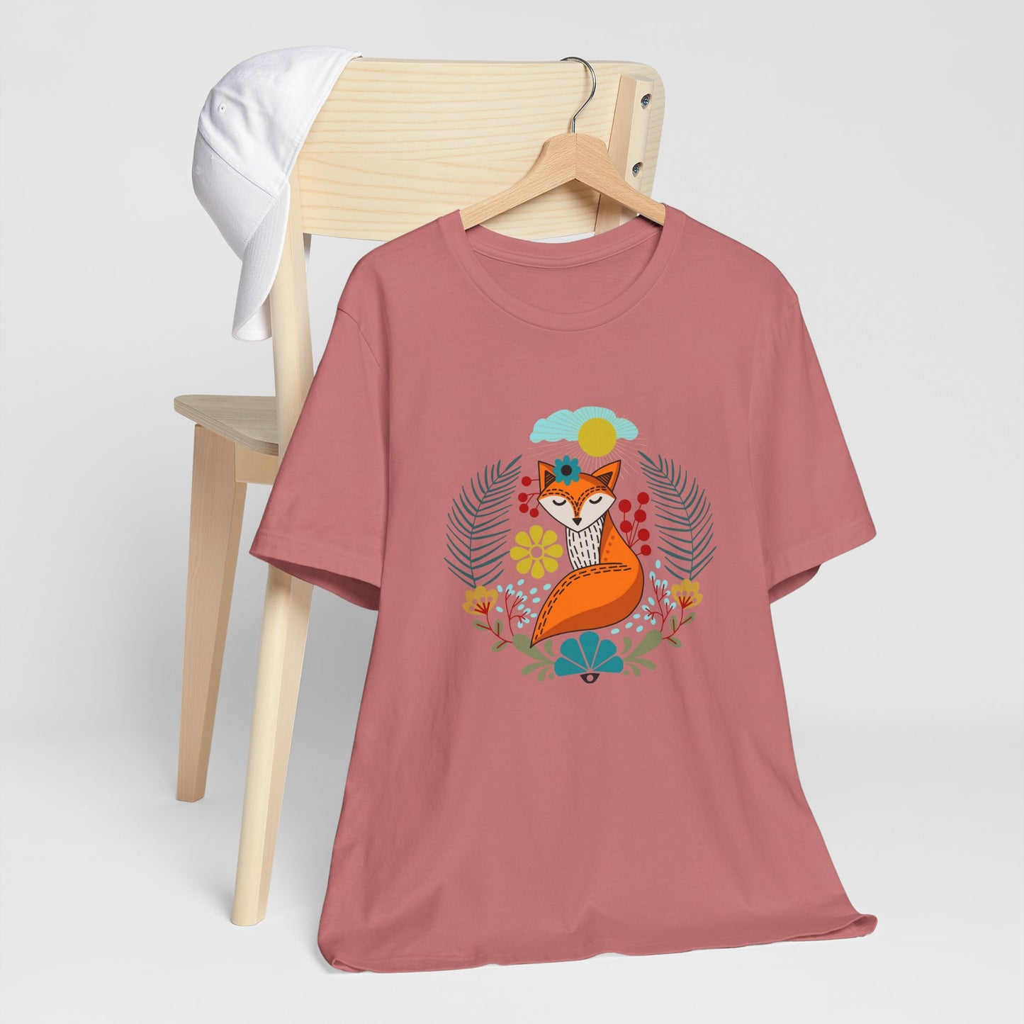 Fox Folk Art T-Shirt
