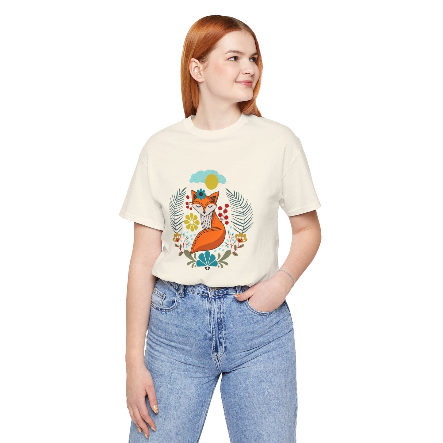 Fox Folk Art T-Shirt