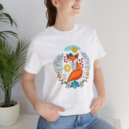 Fox Folk Art T-Shirt