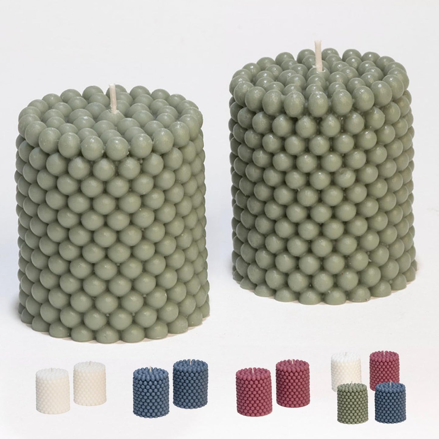Mini Pillar Bubble Candle Sets
