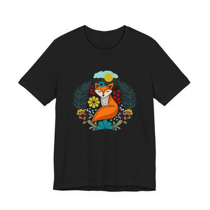 Fox Folk Art T-Shirt