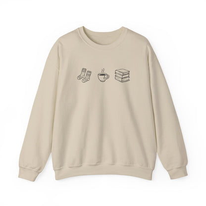 Socks, Tea, & Books Crewneck Sweatshirt