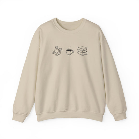 Socks, Tea, & Books Crewneck Sweatshirt