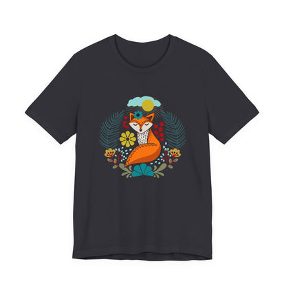 Fox Folk Art T-Shirt