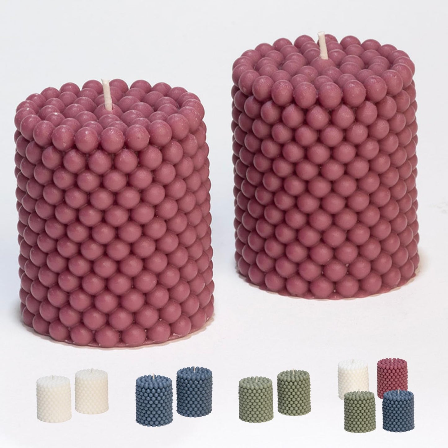 Mini Pillar Bubble Candle Sets
